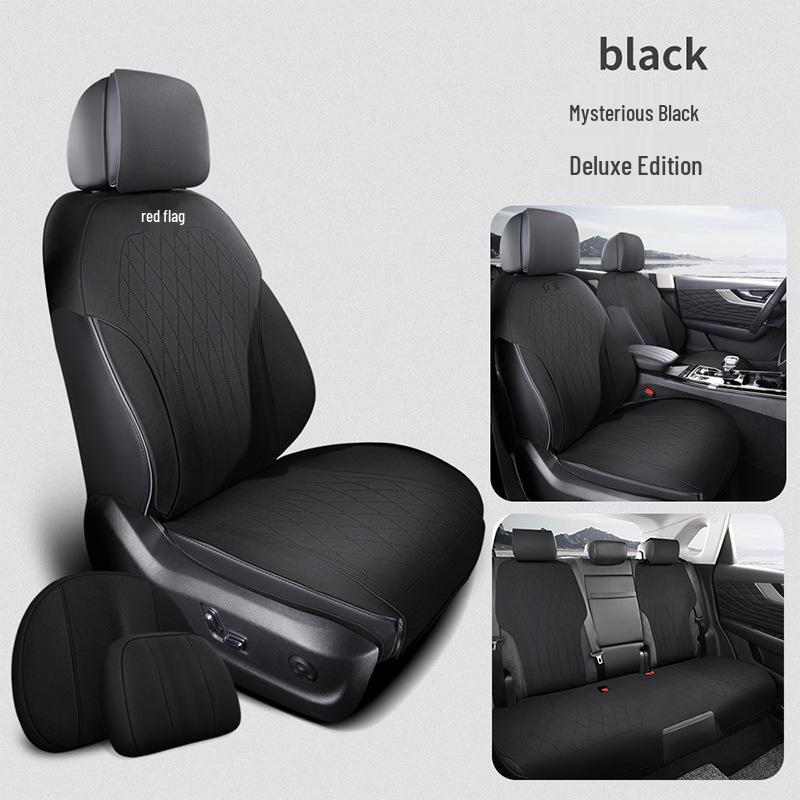 Hongqi HS5 All-Season Car Seat Cover Set - Universal Semi-Enclosed Suede Design