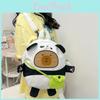 Cute Ins Capybara Panda Cartoon Backpack With Cartoon Pattern And Soft Plush Accents For Teens