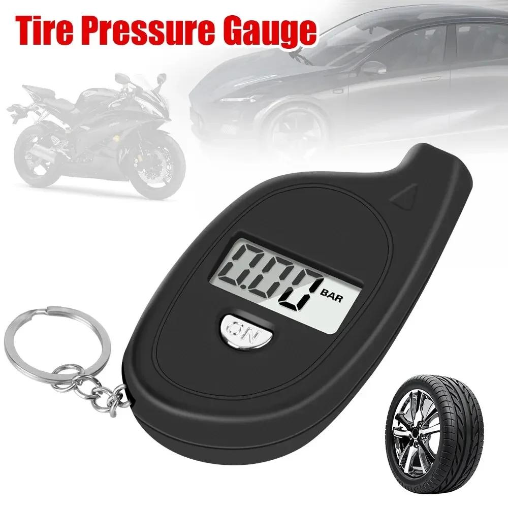 Car & Motorcycle Tire Air Pressure Tester – Digital LCD Gauge with Safety Alarm (Tire Safety Tool)