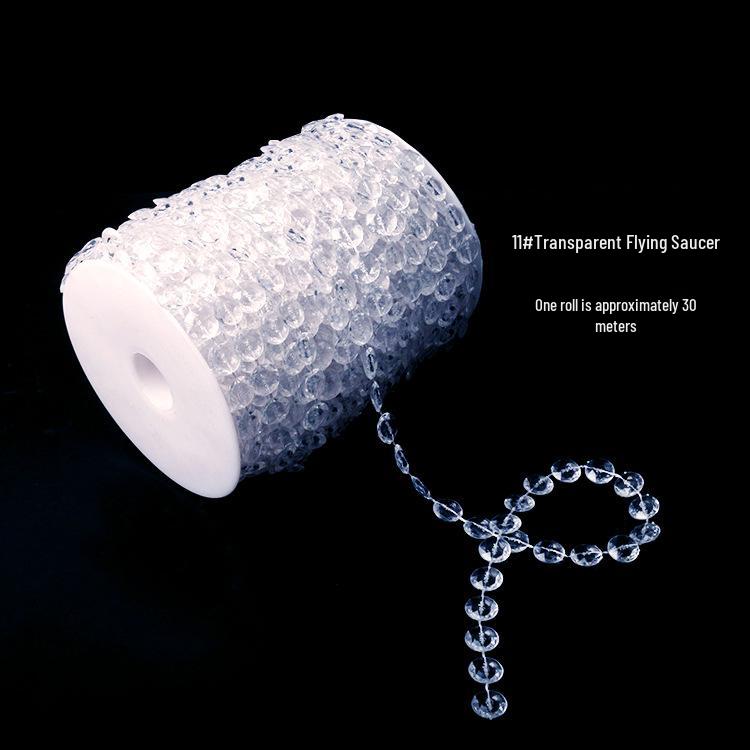 11mm UFO Acrylic Bead Chain for Wedding Aisle Runners & Ceiling Decorations