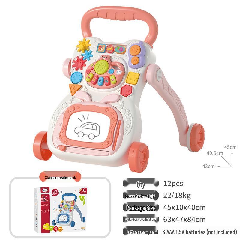 Interactive Baby Walker Toy with Music, Anti-Rollover, for Ages 6-18 Months