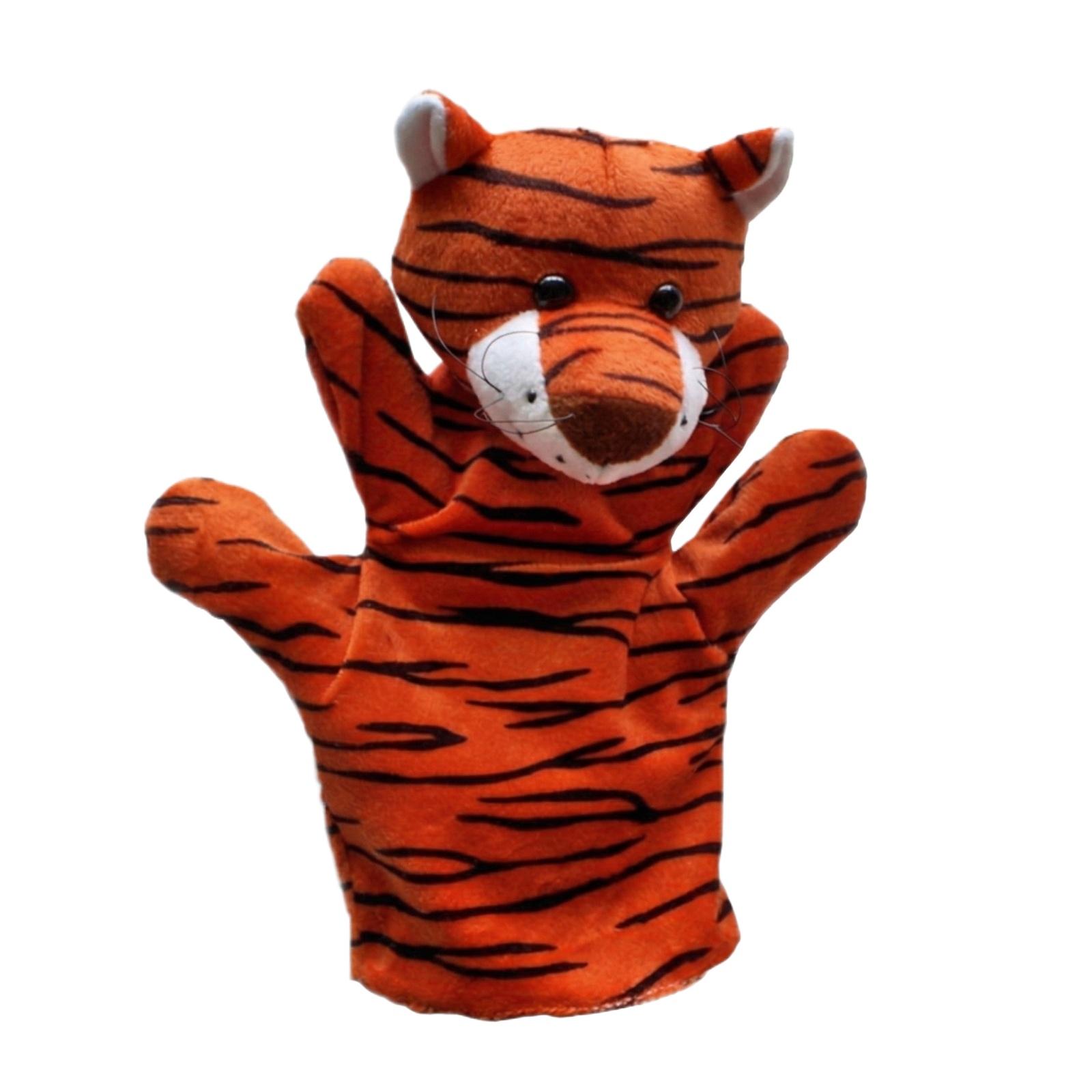 Plush Animal Hand Puppet Soft Fabric Kids Toy Educational Role Play Interactive Gift for Children and Toddlers One Size