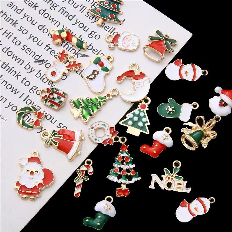 Diy Christmas Oil Drop Alloy Accessories Handmade Pendant Pendant Material Bag Jewelry Accessories