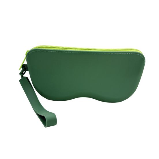 Silicone Glasses Case Portable Sunglasses Pouch with Zipper Lanyard Waterproof Large