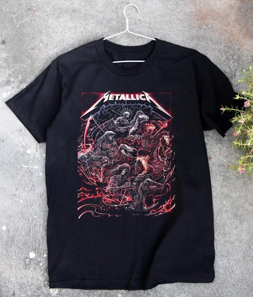 Футболка Metallica Футболка Metallica Heavy Metal Tour Черная Унисекс Футболка Размеры S-5XL Унисекс Футболка L
