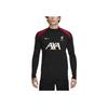 Nike Dri-FIT Liverpool F.C.. Strike Fargeblokk Komfortabel Trening Langermet Fotballskjorte Herre topper Svart FN9819-013