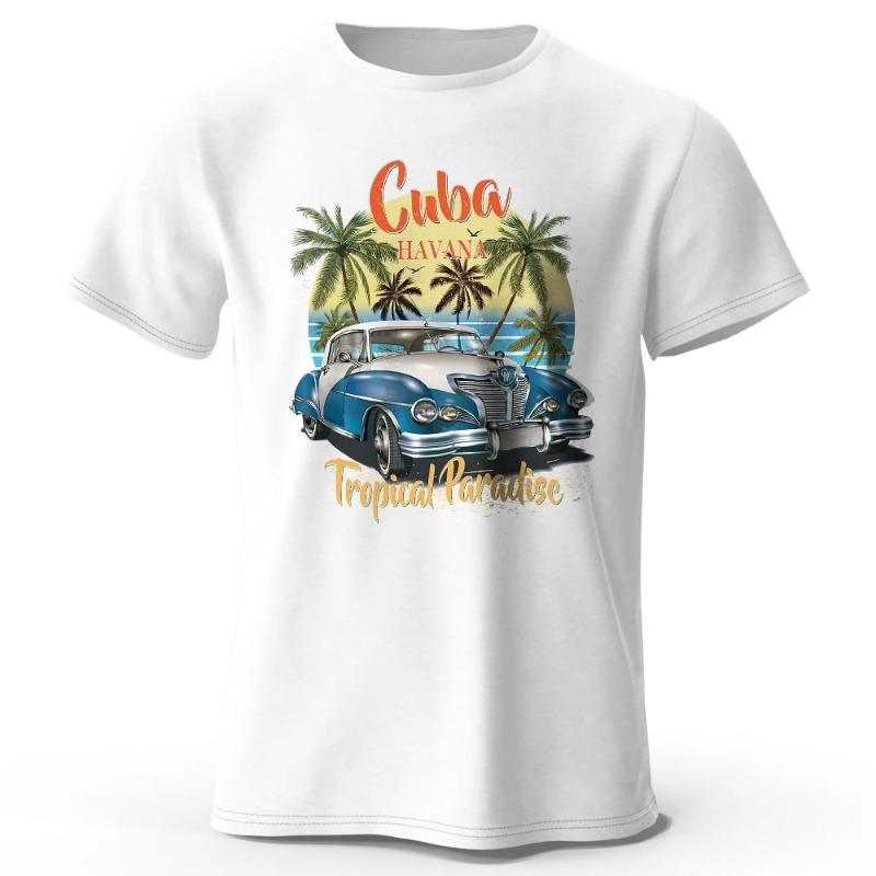 Men's Summer 100% Cotton Fashionable Casual Sports Loose Japanese Samurai Pattern Printed Round Neck Short Sleeve T-shirt Top