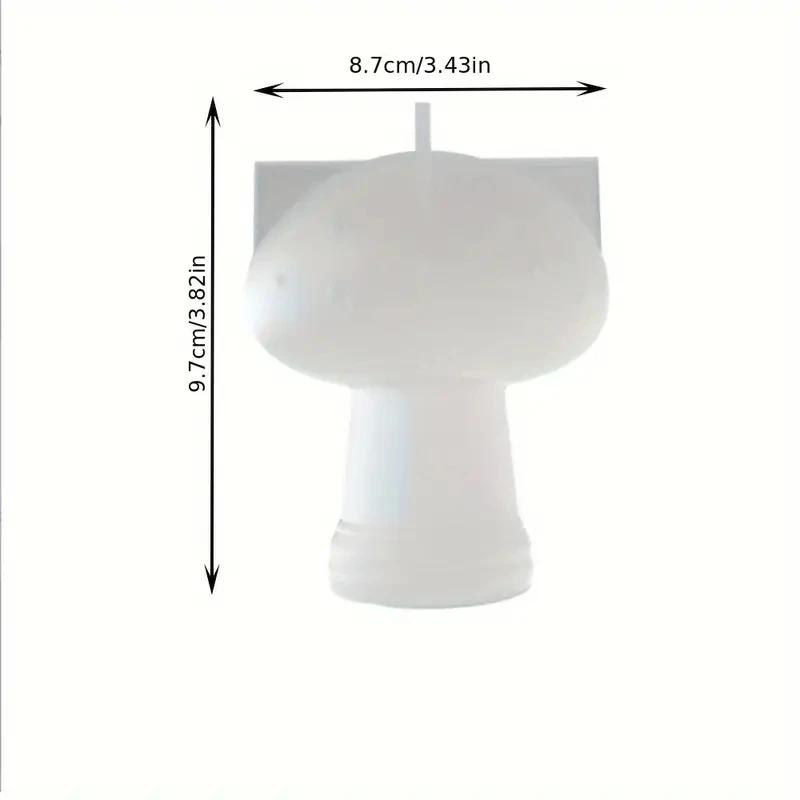 1Pcs Mushroom Silicone Mold 3D Candle Molds Epoxy Resin Casting Mould for DIY Scented Soaps Keychain Pendant Making Xmas Gift