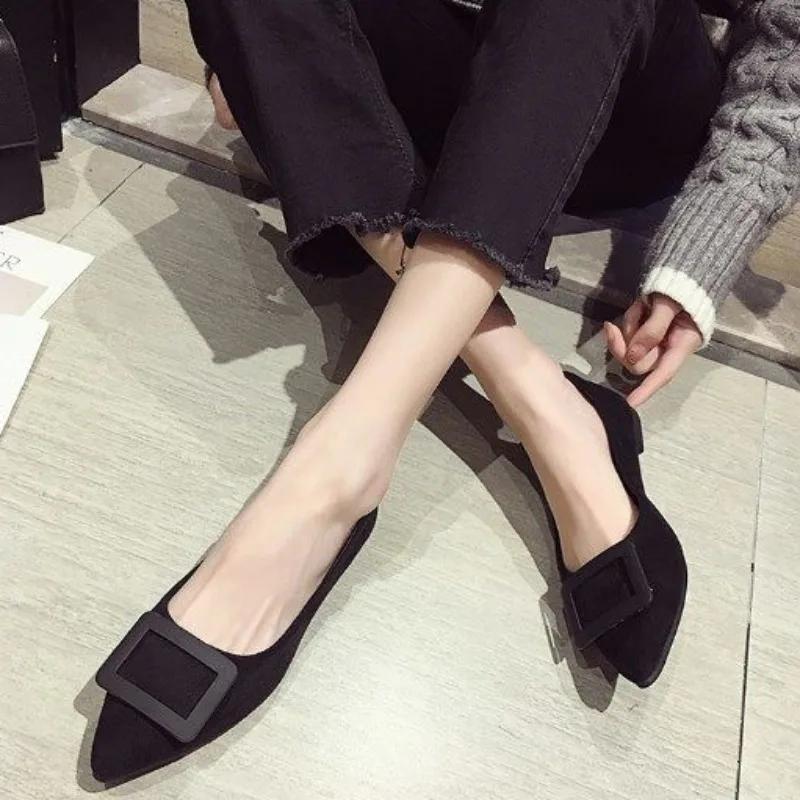 Shoes For Women Stylish Low Heel Elegant Office Woman Flats Hot Trendy Offer Cheap Clearance Shoe High Quality Fashion Casual