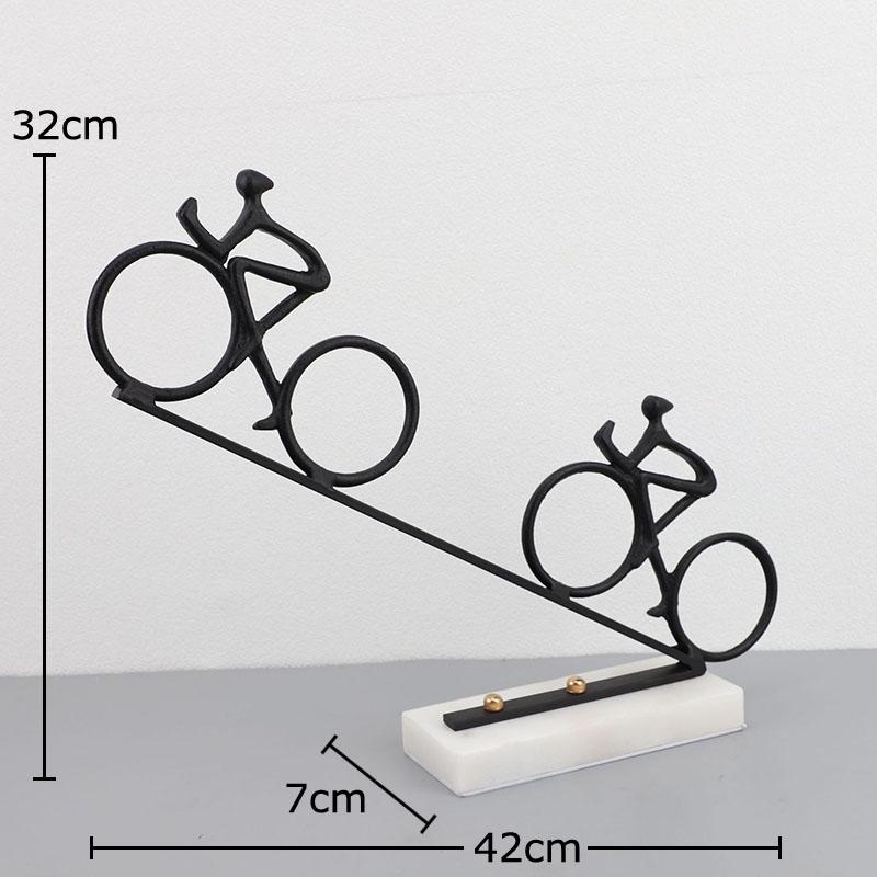 

Bicycle Figures Statue Creative Artwork Ornaments Desk Decoration Minimalism Black Characters Sculpture Room Aesthetics Decor чёрный
