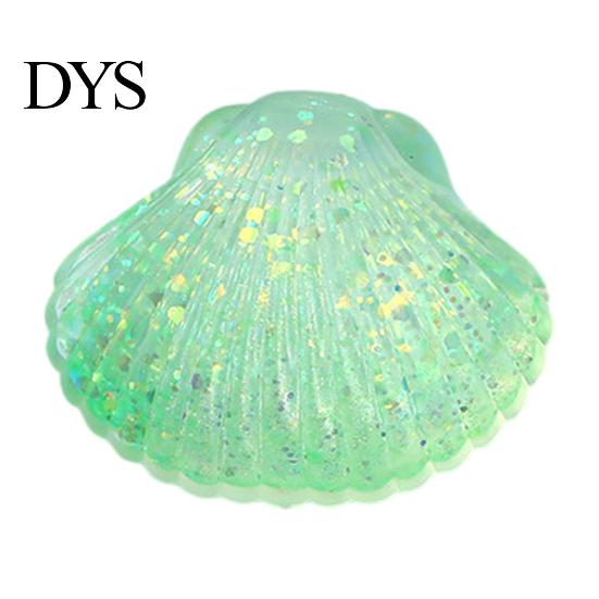 Glitter Shell Squeeze Toy Mini Toy, Stress Relief Sugar Ball Relaxation Fidget Soft Stretchy Transparent Ocean Sensory