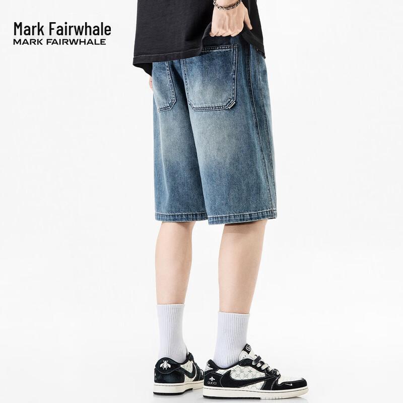 Mark Fairwhale Men s Tencel Blend Casual Denim Shorts L