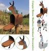 Unique Chicken Cow Horse Mailbox Metal Wall Mounted Post Garden Animal Mailboxes Crafts Outside Box Decoration Farm Weather I1H3