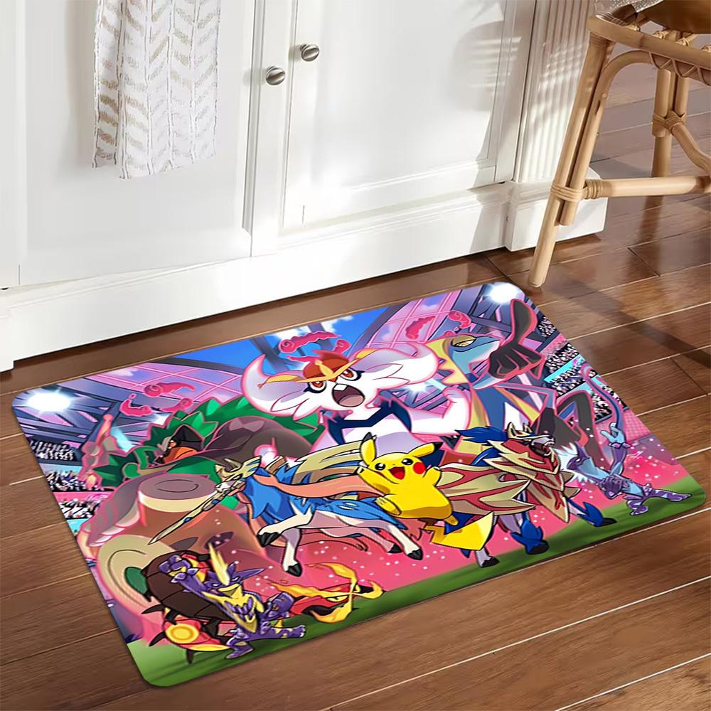 Pokemon Go Pikachu Poster Decoration,Carpet,Living Room,Bedroom, Non-slip,Square rug