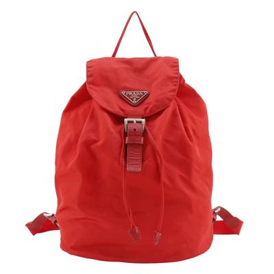 Prada Batoh Denní batoh Červený Nylon Dámský Použitý