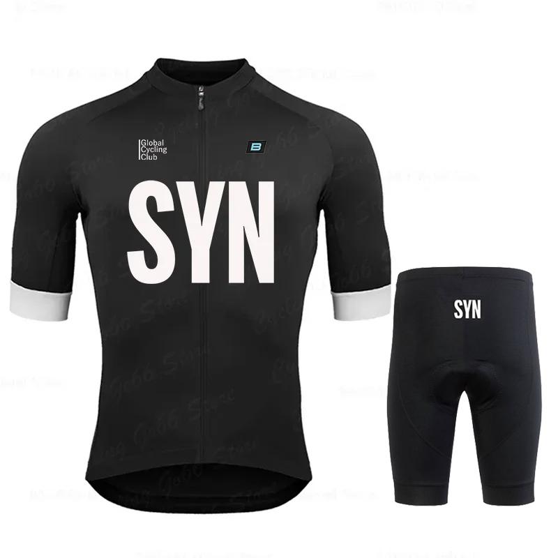 2025 Synful Men's Cycling Clothing Set Short Sleeve T-Shirt for Mountain Bike Triathlon MTB Summer