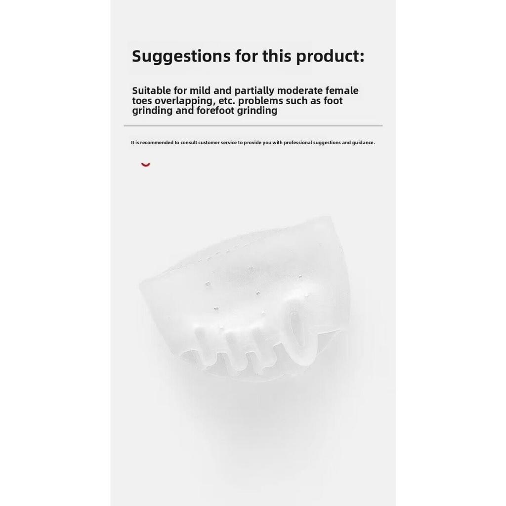 1Pairs Toe Separator Made of Silica Gel with Bunion Brace-Comfortable Foot Alignment Tool To Enhance Fitness Training Effect