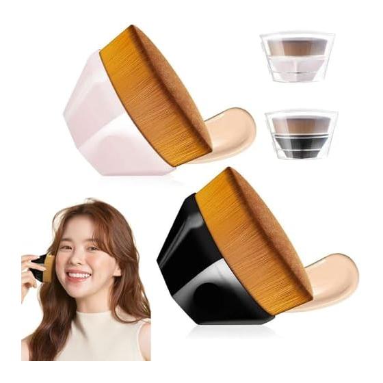 Makeup Brush, Foundation Brush, Popular Makeup Brush, Premium Fiber Bristle, Super Soft, Portable, Practical, Stylish, Large Area, Storage Case (Set