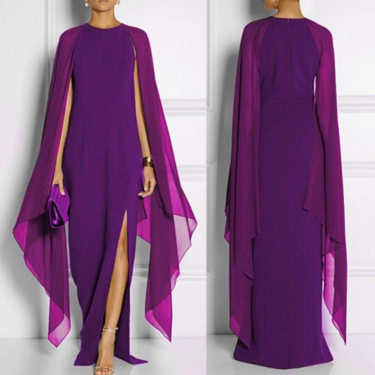 Abito da Donna con Cuciture in Chiffon Abito da Regina Abito da Sera Club Clubwear Abiti con Spalline