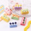10/100Pcs 3D Miniatures Dollhouse Resin Roll Food Play Diy Handmade Materials Keychain Headgear Refrigerator Accessories Resin