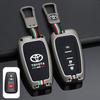 Zinc Alloy+Silicone Car Remote Key Case Cover For Toyota Prius Camry Corolla C-HR CHR RAV4 Prado 2018 2019 Keychain Accessories