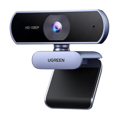 Full HD Webbkamera med Mikrofoner för Videoinspelning USBA Grå