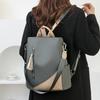 Fashion color matching fringed backpack women's simple and elegant versatile shoulder bag large capacity storage anti-theft commuter backpack