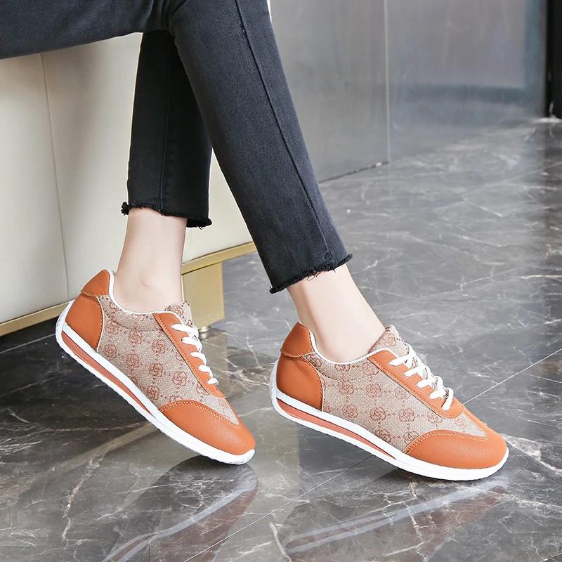 Women's Summer New Fashion Print Designer Slip Flat Bottom Sports Shoes Outdoor Play Daily Comfortable Women's Shoes 35-43