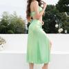 European and American Strap Decoration High-end Swimsuit Women's Xiaoxiangfeng Bikini Split-ended Dress Set