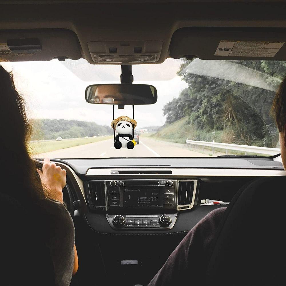 Swing Doll Car Hanging Ornament Ornaments Rearview Mirror Hanging Panda Car Pendant Car Decor