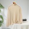 Lekasha Women's Slim Fit Cashmere Turtleneck Sweater - Rolled Edge, Semi-High Neck, Long Sleeve, Fashionable Base Layer.