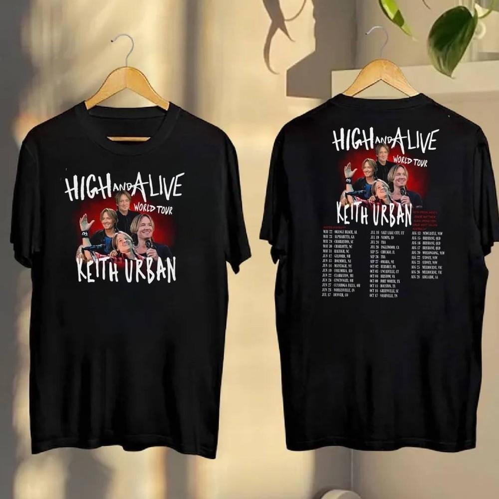 

2 Sides Keith Urban High And Alive Tour 2025 Black S5XL Tshirt SE94 Unisex T-Shirt XXXXL