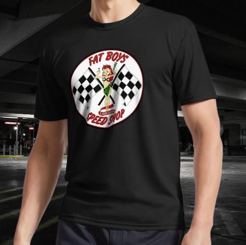 Lady Luck Fat Boys Speed Shop Active T-Shirt Funny Size Mode American T-shirt M
