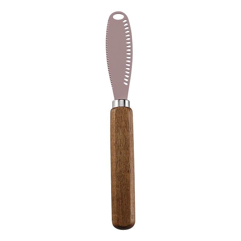 Käse- & Steakmesser-Set mit Griff aus Akazienholz und Antihaft-Edelstahlklinge