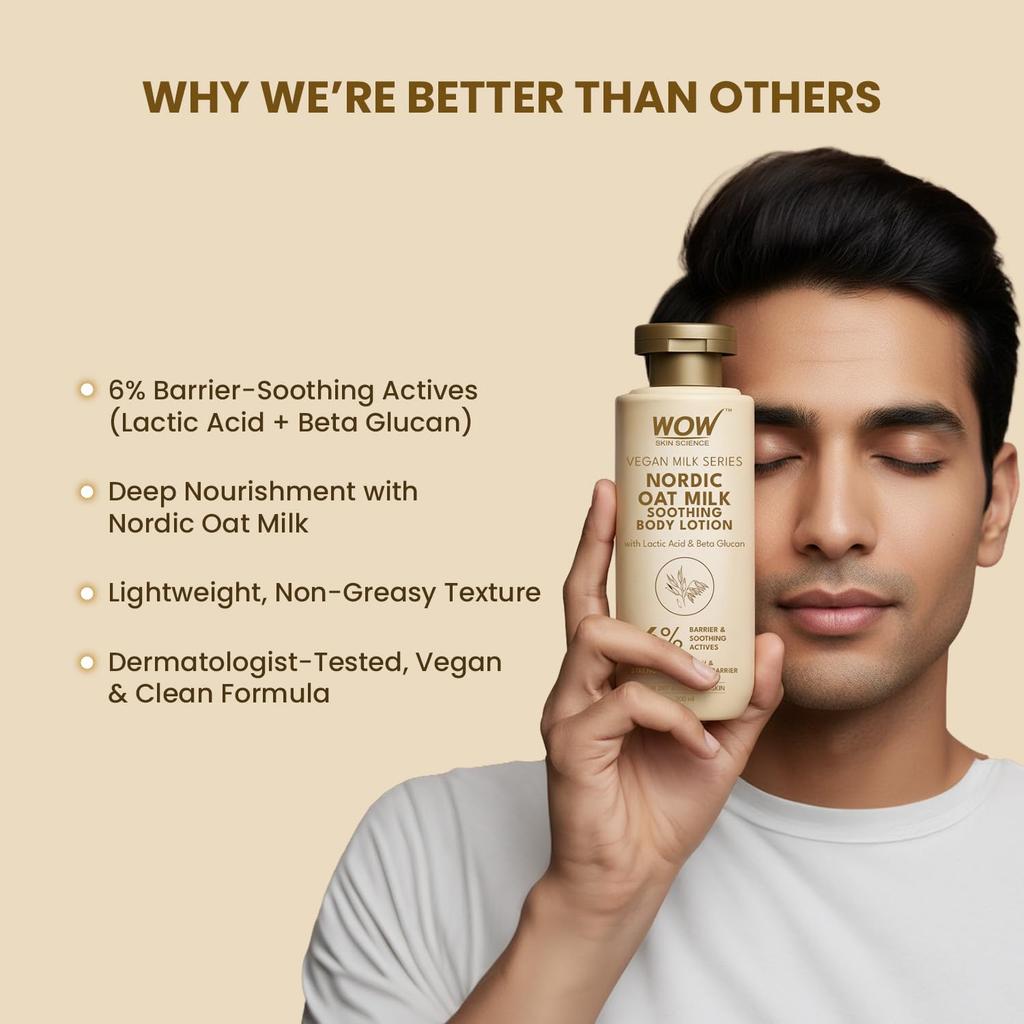 Vegan Nordic Oat Milk Soothing Body Lotion for Dry & Sensitive Skin |200 ml