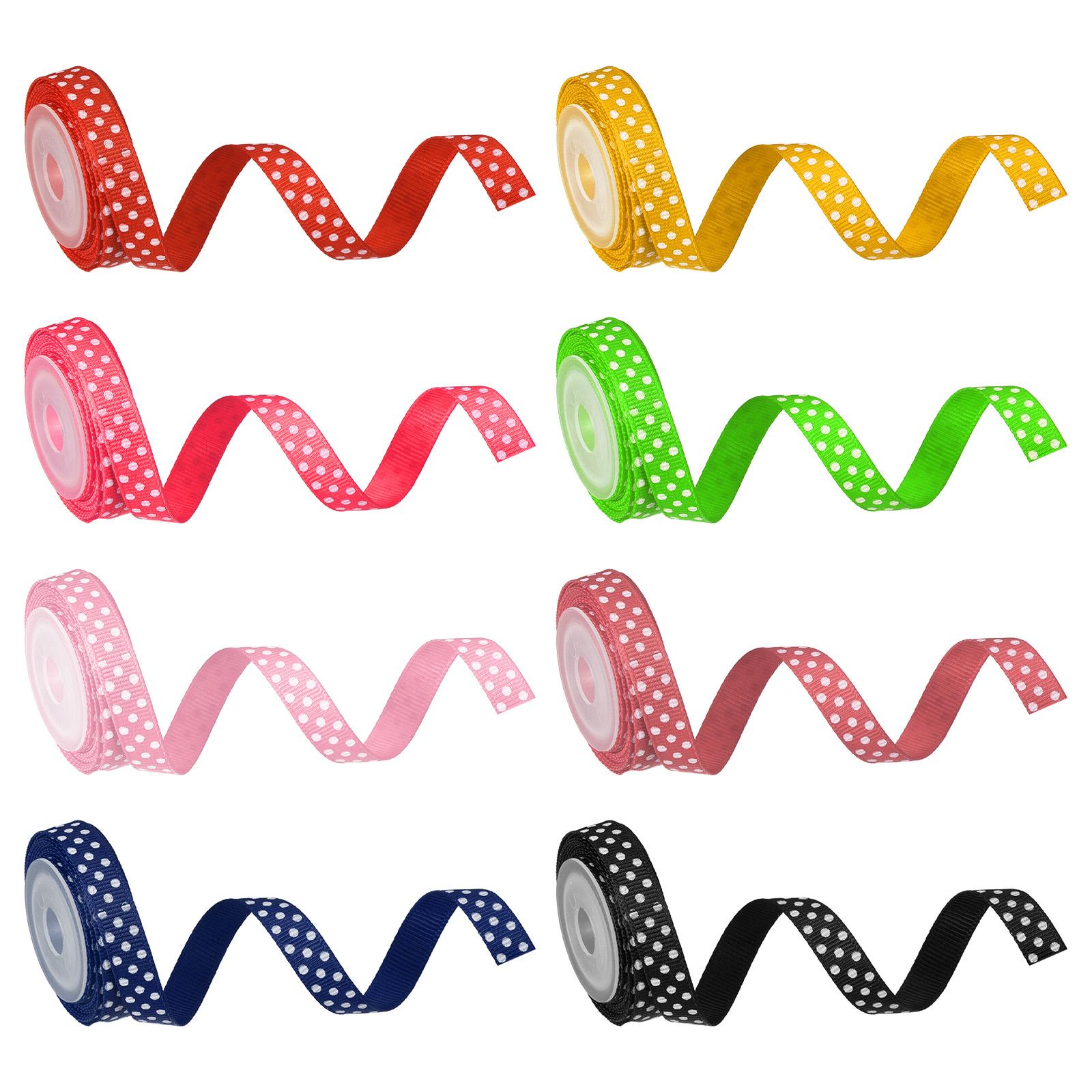 

Polka Dot Grosgrain Ribbon Gift Wrapping Ribbon Dots Printed Cartoon Ribbon Gift Wrap Decoration 8 Colors 40 Yards x 0.4 40 Yards x 0.4in