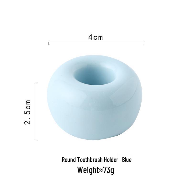 Ceramic Macaron Toothbrush Holder - Fashionable Dental Tool Stand for Couples
