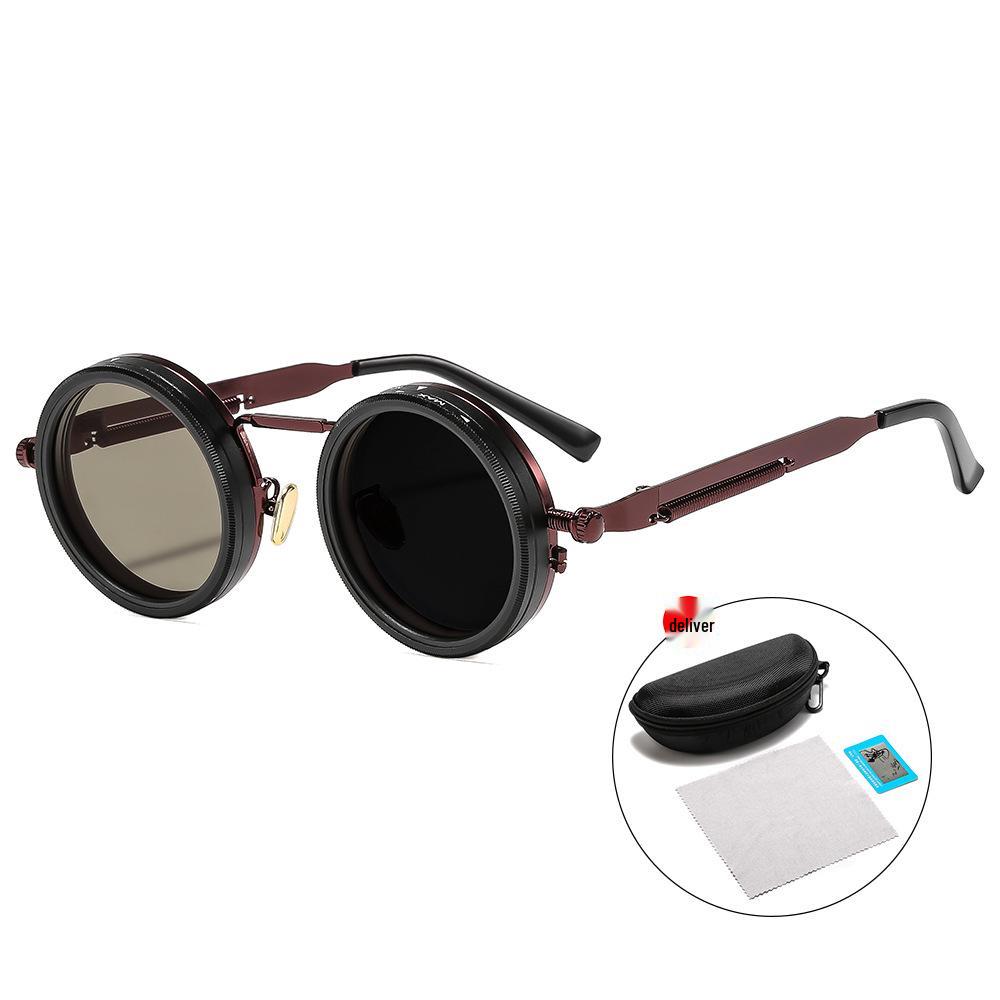 New Steampunk Outdoor Polarized Sunglasses with 9-Level Adjustable ND Filter