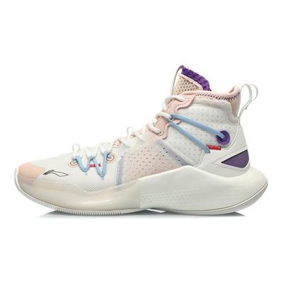 Li Ning Sonic 8 High-Top Basketballschuhe Herren Sneaker Rosa Weiß ABAQ107-3