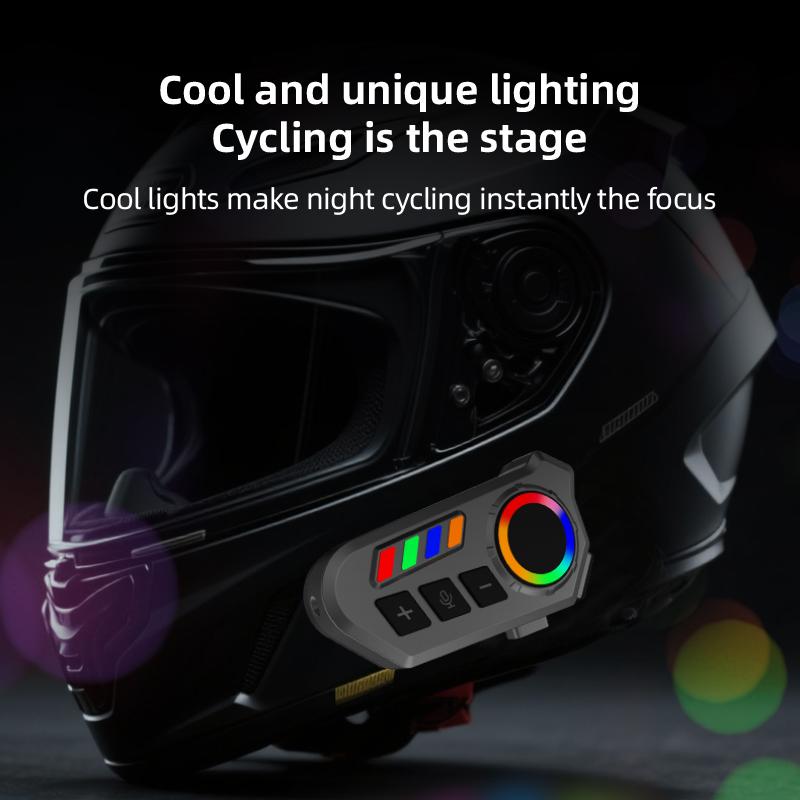 2-in-1 microphone Motorcycle Helmet Bluetooth Headset - Bluetooth 6.0, IP65 Water Resistance, Voice Control Supported, 20-Hour Battery Life