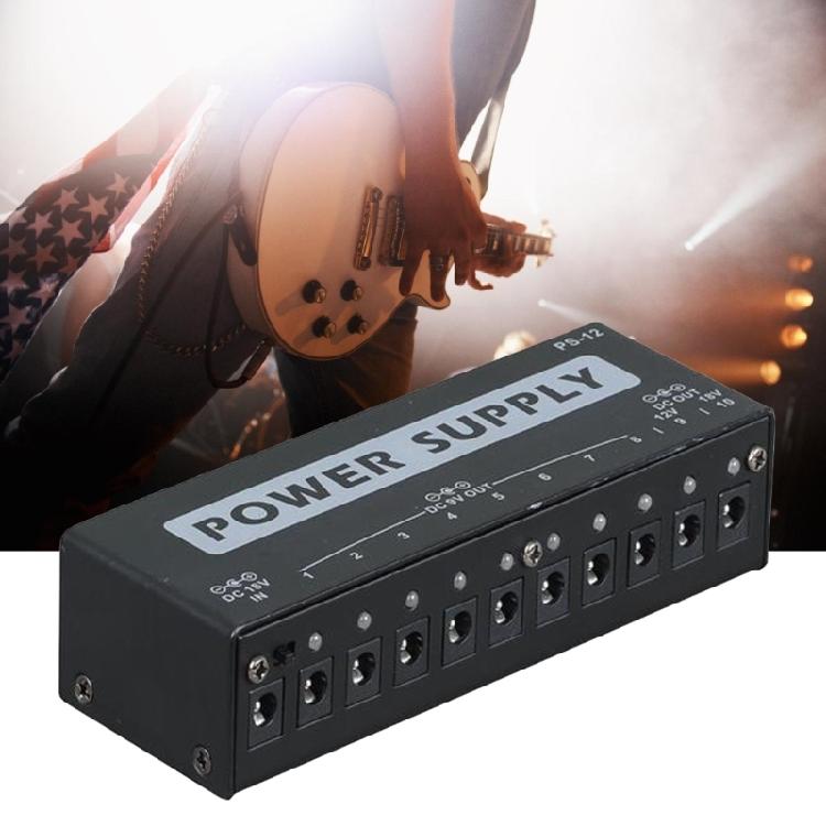 Efficient Guitar Pedals Power Supply with 10 Isolated Outputs for 9V 12V 18V Effects Pedals Guitar Pedals Power Supply