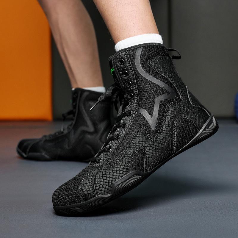 Men's One-Piece Professional Boxing & Wrestling Shoes