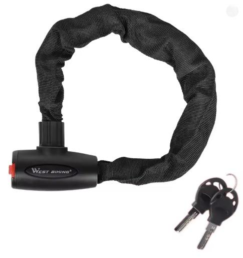 Anti-theft Bicycle Lock MTB Road Bike Safety Chain Lock With 2 Keys Outdoor Cycling Bicycle E-Bike Accessories