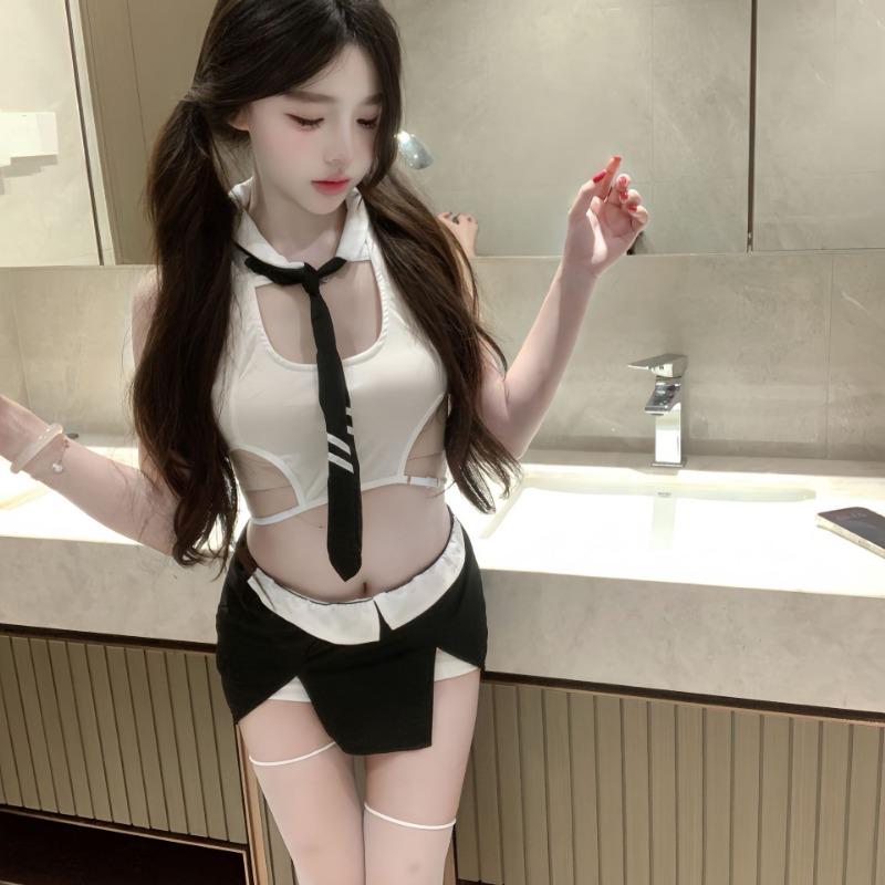 Sex Underwear New Spice Girl Neck Suspender Top Sexy Nightclub Hip Skirt Cute Pure Passion Pure Lust