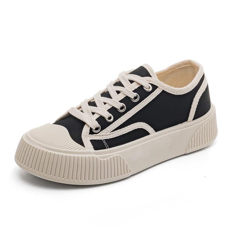 Spring and summer new canvas shoes women's platform women's shoes casual board shoes muffin white shoes tide