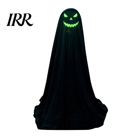 Ghost Wall Hanging Halloween Decoration for Outdoor, Large Light Up Standing Ghost, Festive Decorations Adjustable Spooky Black Decor Porch, Yard Lawn