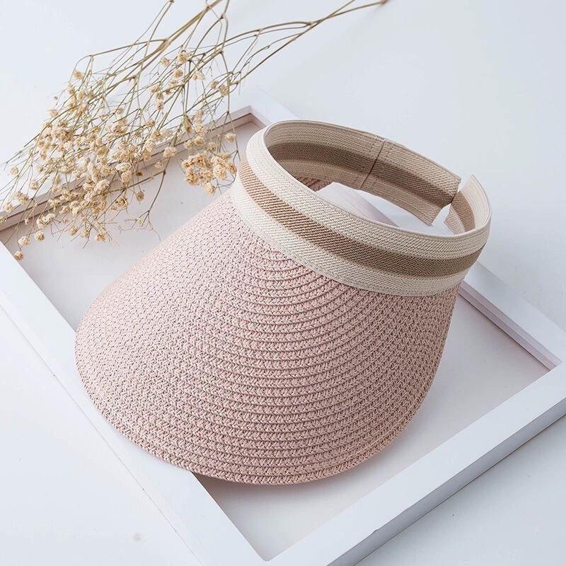 

Raffia Striped Sun Visor Hat