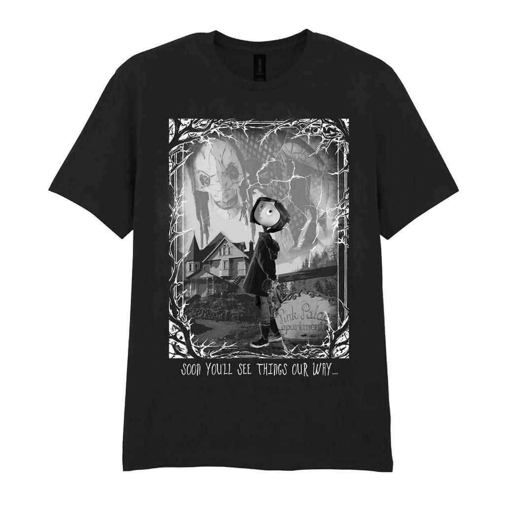 Coraline Unisex Adult Horror Scene T-Shirt