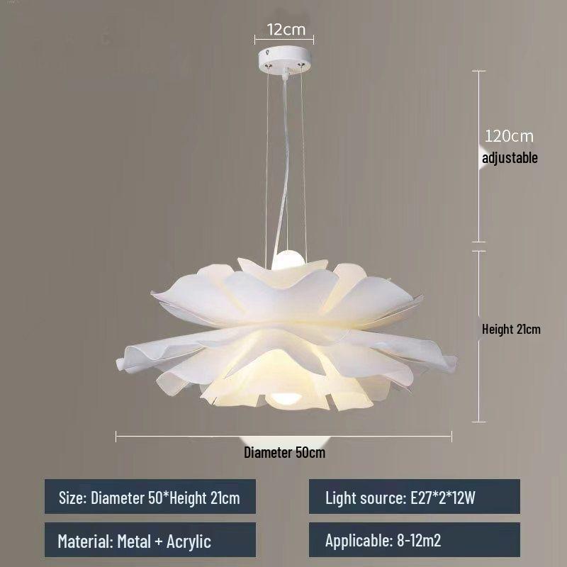 Modern Romantic Chandelier for Restaurant, Living Room, Children's Room, and Bedroom - French Flower Design