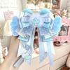 Cute Plush Heart Wings Bow Brooch Badge Handmade Pastel Ribbon Pin With Star Heart Charm Ita Bag Decor Light Sticks Accessories